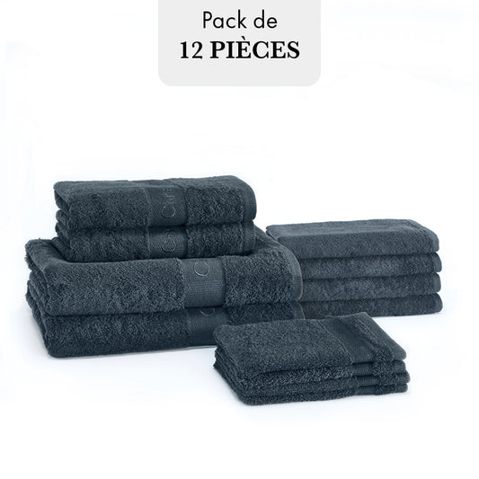 Complete pack of bathlinnen 100% combed cotton - 12 pieces