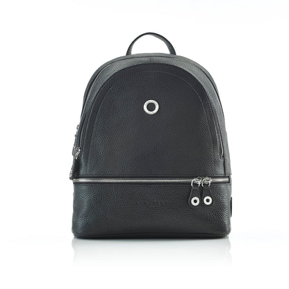 Leather backpack in black