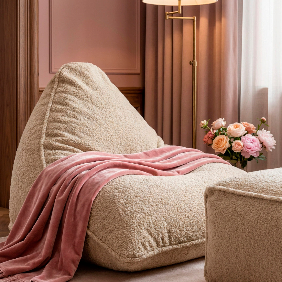 Beanbag cover - Hina - taupe