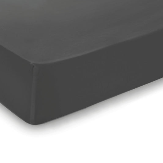 Fitted sheet cotton satin - Dark grey
