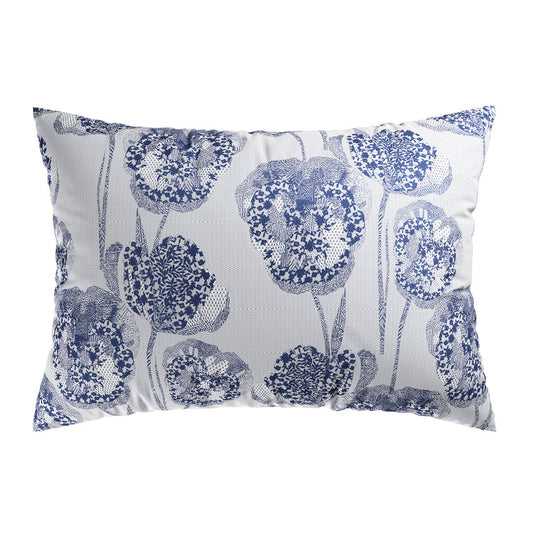 Pillowcase(s) cotton satin - Lace Blue