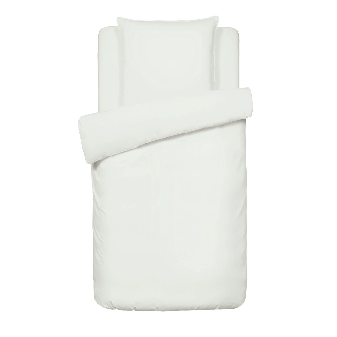 Duvet cover + pillowcase(s) cotton satin - Uni Thyme Green