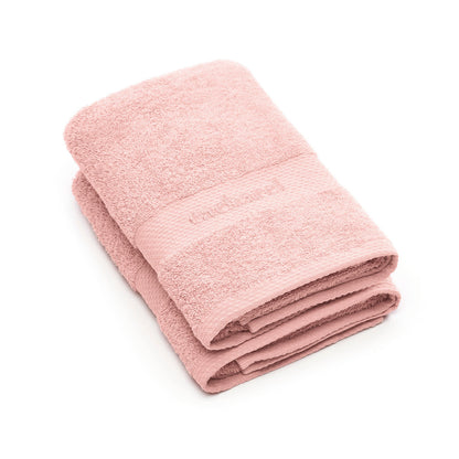 Set of 2 hand towels Salmon pink