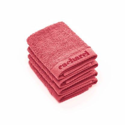 4 guest towels Hibiscus pink