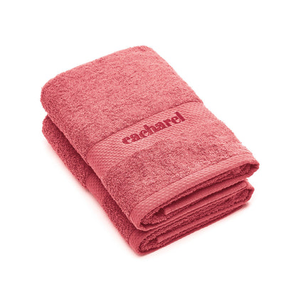 Set of 2 hand towels Hibiscus pink