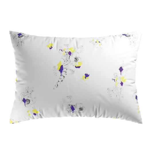 Pillowcase(s) cotton satin - Esquisse Floral White