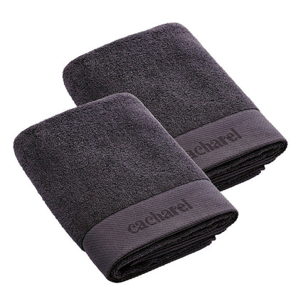Set of 2 hand towels Dark grey