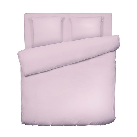 Duvet cover + pillowcase(s) cotton satin - Uni Light pink Light pink
