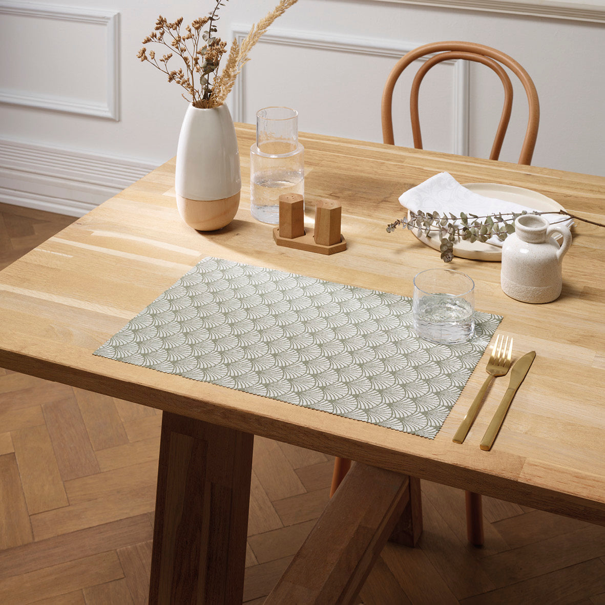 Set of 2 placemats - Lila Green