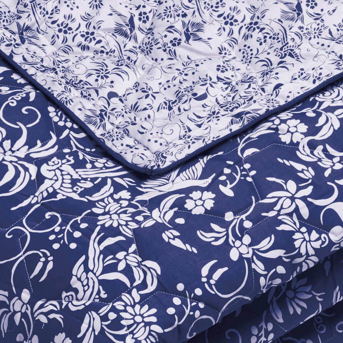 Bedspread - Birds blue