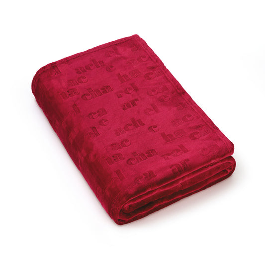 Maxi plaid Signature Burgundy - 180 x 220 cm