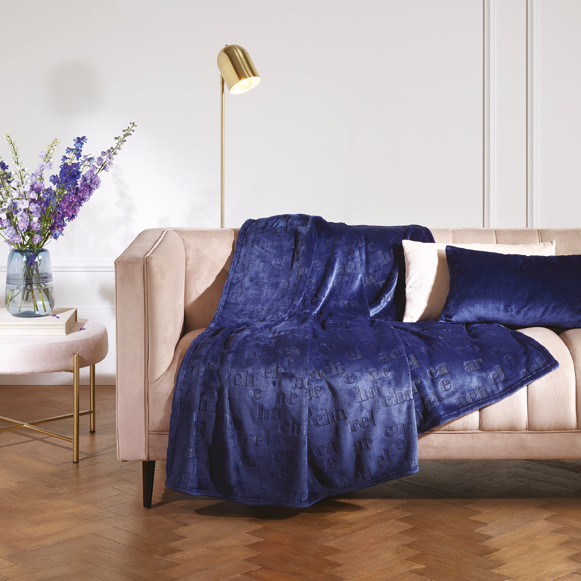 Maxi plaid Signature Dark blue - 220 x 250 cm