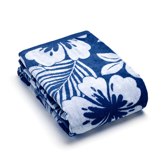 Beach towel - Hibiscus Dark blue