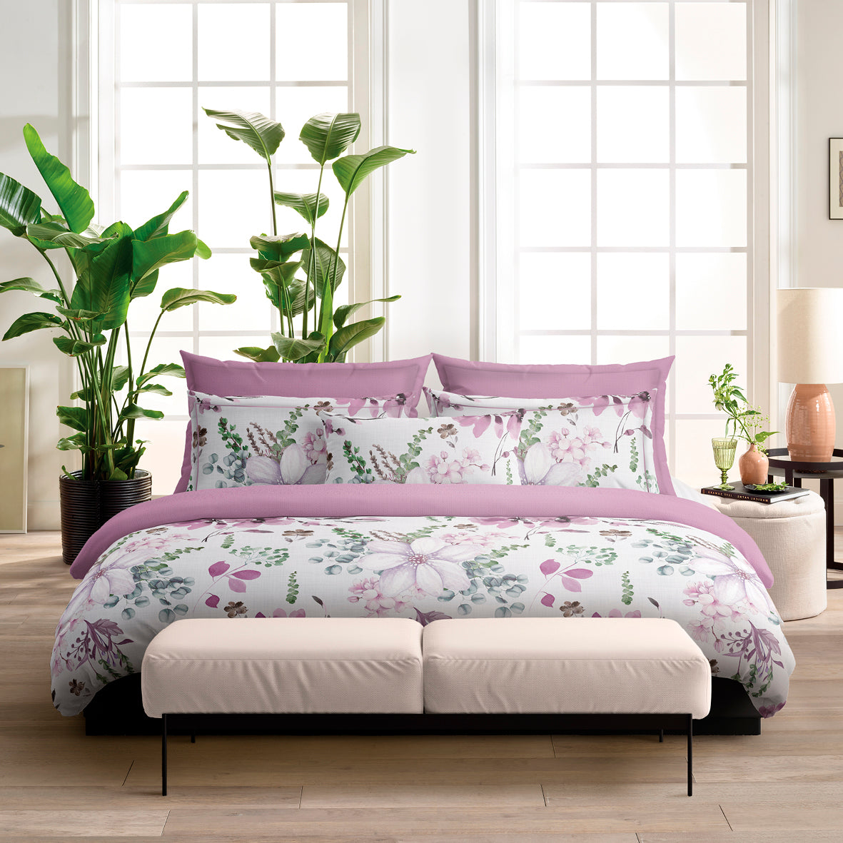 Pillowcase(s) cotton satin - Dahlia Purple