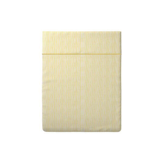 Flat sheet cotton satin - Rayures peintes Yellow