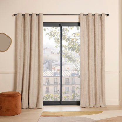 Blackout eyelet curtain - Casablanca Light grey