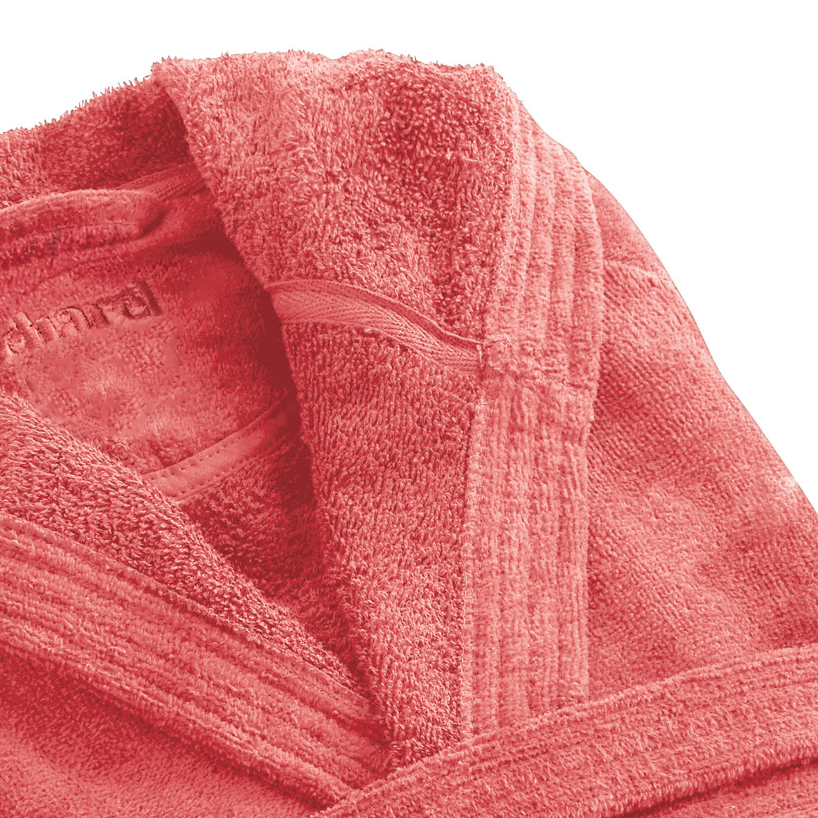 Peignoir avec capuche en coton ulta absorbant - Rose hibiscus