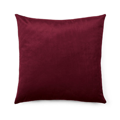 Housse de coussin - fleur ciselé  Bordeaux