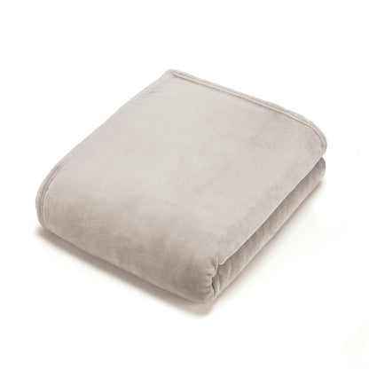 Fleece plaid light grey - 180 x 220 cm