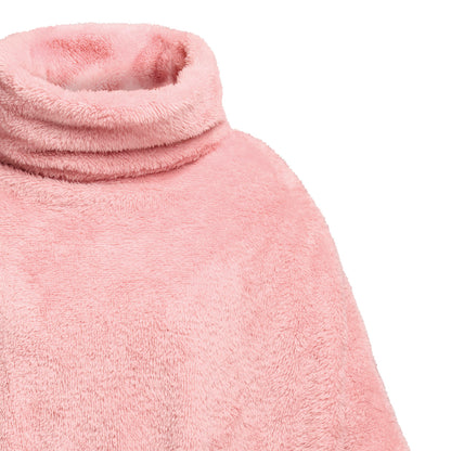 Poncho en polaire ultra doux et confortable - Rose clair