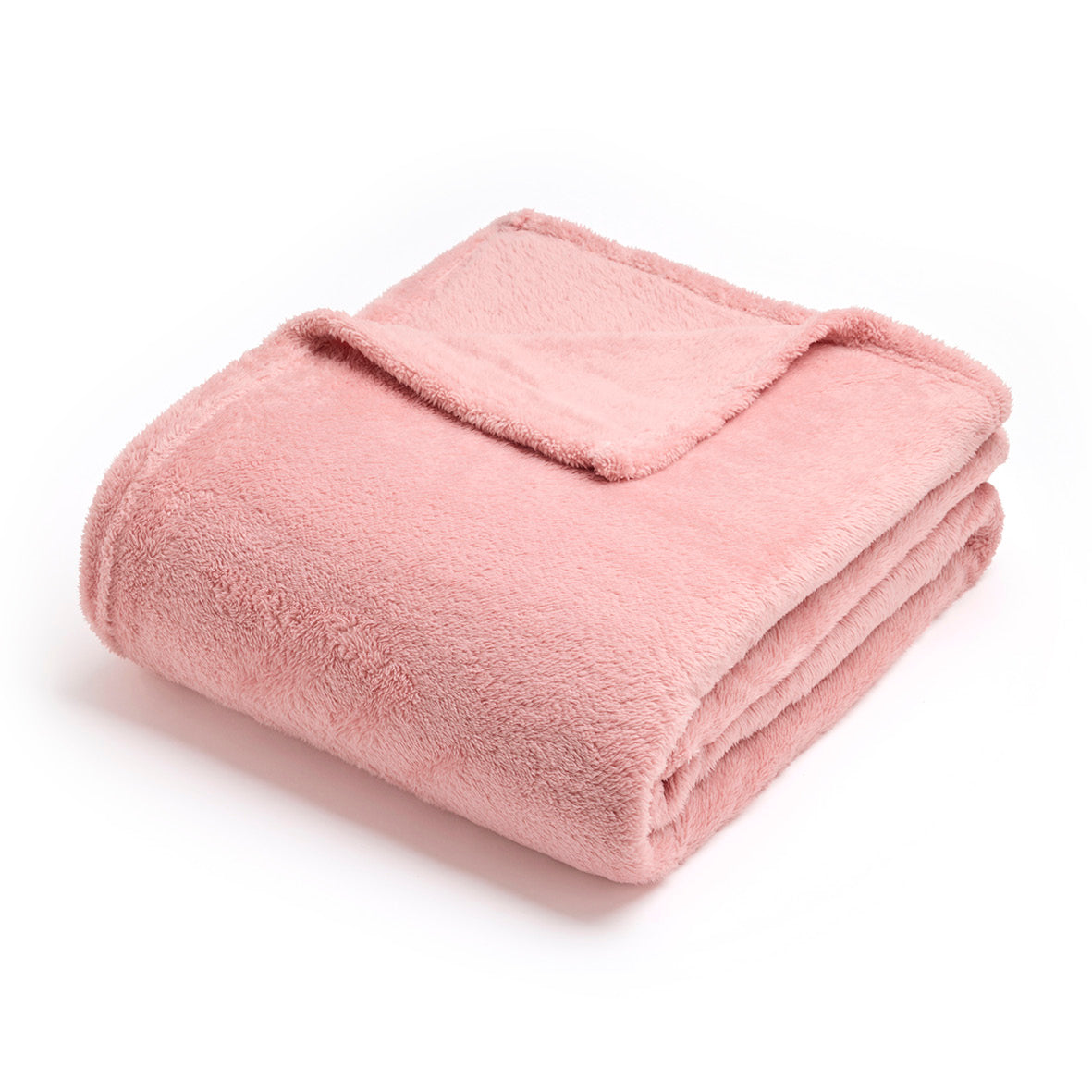 Plaid en polaire  Rose clair - 180 x 220 cm