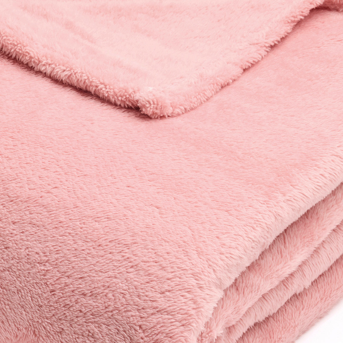 Plaid en polaire  Rose clair - 180 x 220 cm