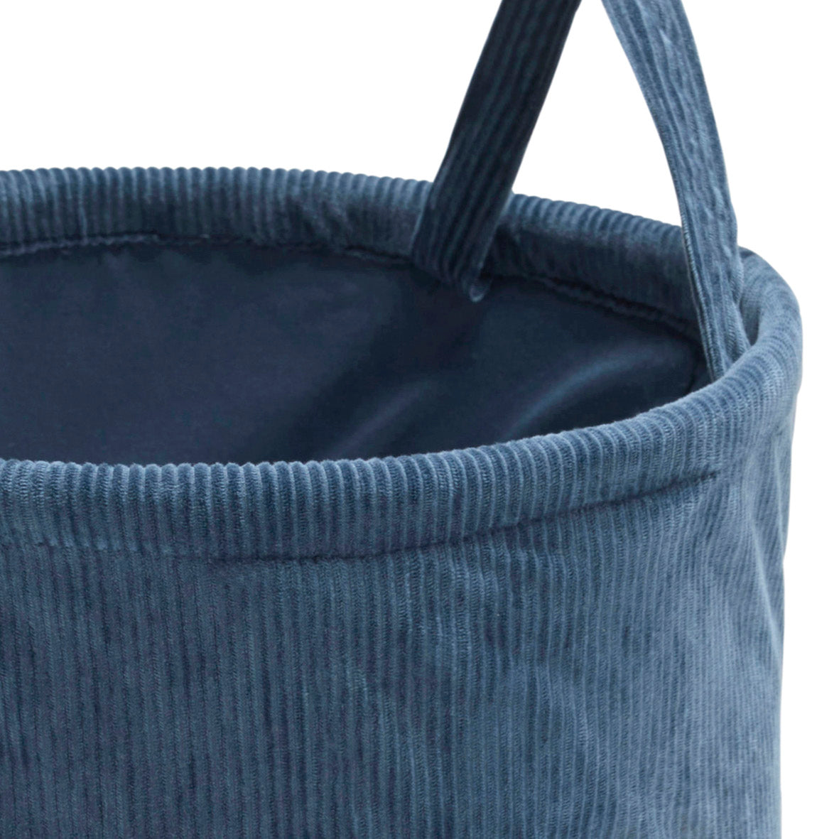 Storage basket corduroy - Blue - D 31 x H 31  cm