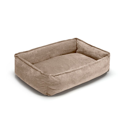 Panier pour chien velours côtelé - Taupe