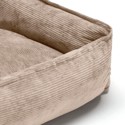 Panier pour chien velours côtelé - Taupe