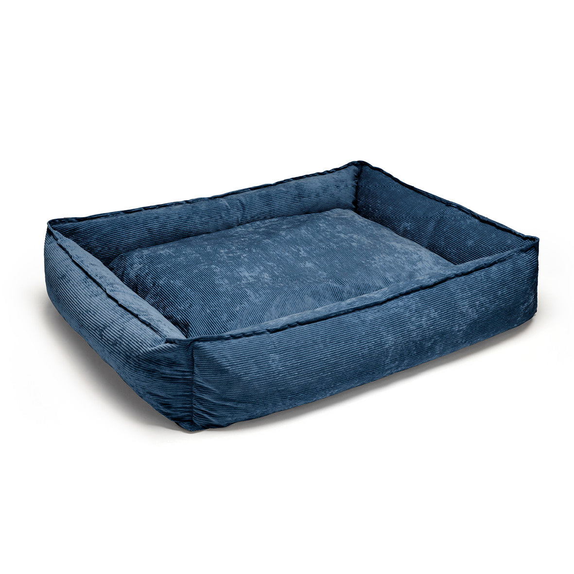 Panier pour chien velours côtelé - Bleu