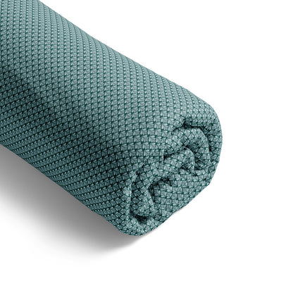 Fitted sheet cotton satin - Arche florale Green