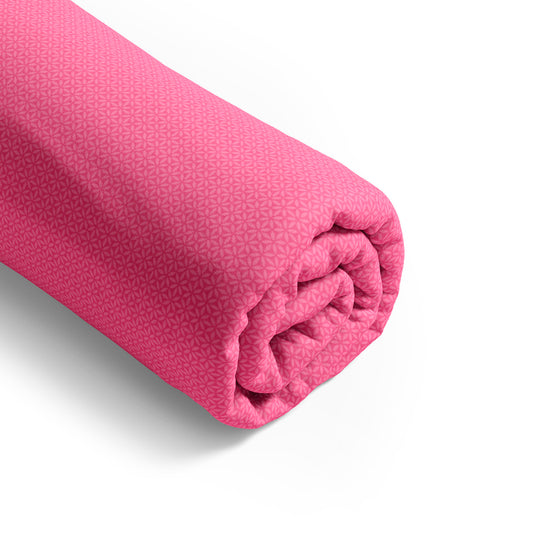 Fitted sheet cotton satin - Marie fleurs Pink
