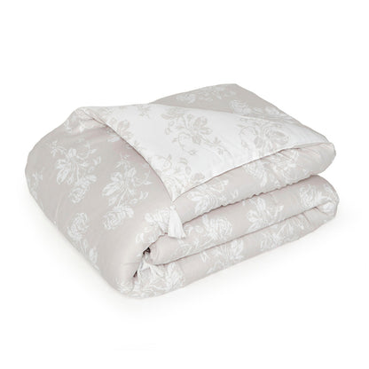 Quilt with tassels - Roses Taupe