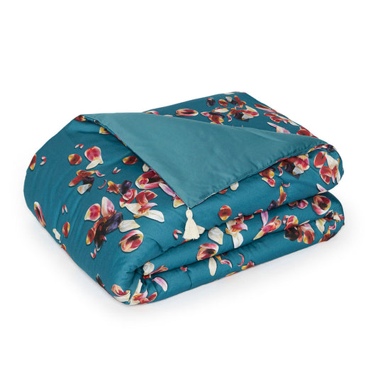 Quilt with tassels - Aurore Dark green