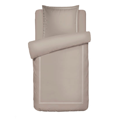 Duvet cover + pillowcase(s) cotton satin - La Rochelle Taupe / Taupe