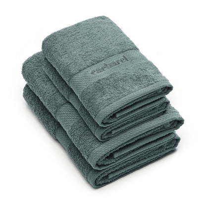 Set of 2 hand towels + 2 bath towels Sage green