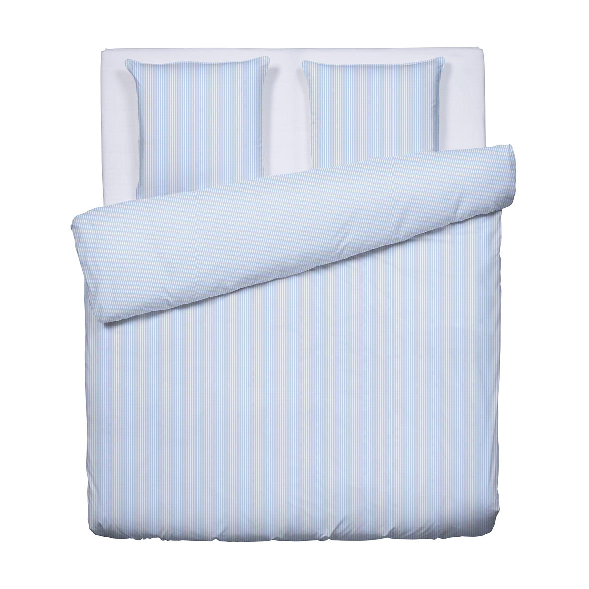 Duvet cover + pillowcase(s) cotton percal - Saclay Light blue