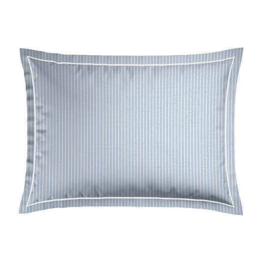 Pillowcase(s) cotton percal - Saclay Light blue