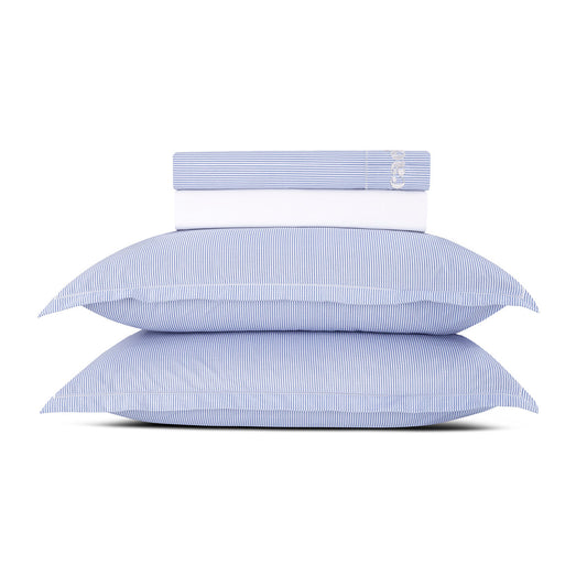 Sheet set cotton percal - Saclay Light blue
