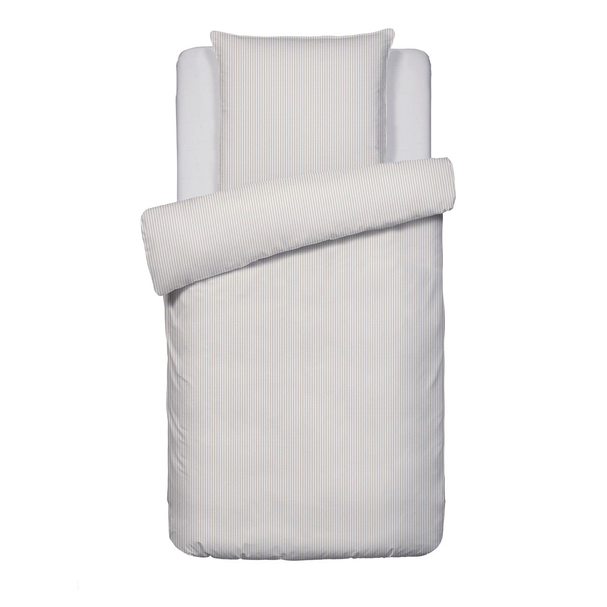 Housse de couette + taie(s) d'oreiller satin de coton - Saclay Taupe