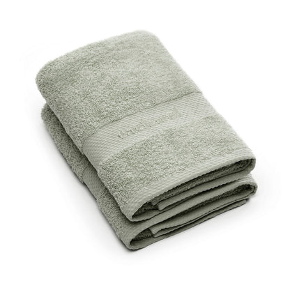 Set of 2 hand towels Almond green