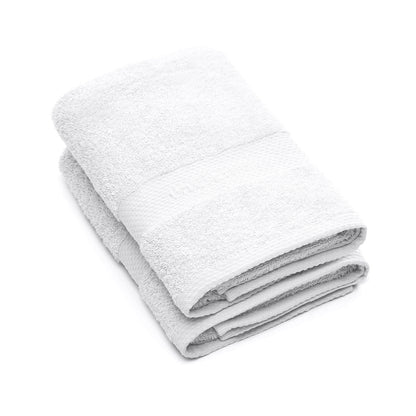 Set of 2 hand towels White