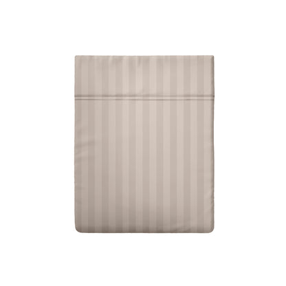 Drap plat satin de coton dobby stripe - Dobby stripe woven Taupe