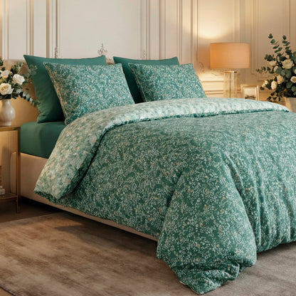 Fitted sheet cotton satin - Uni Green