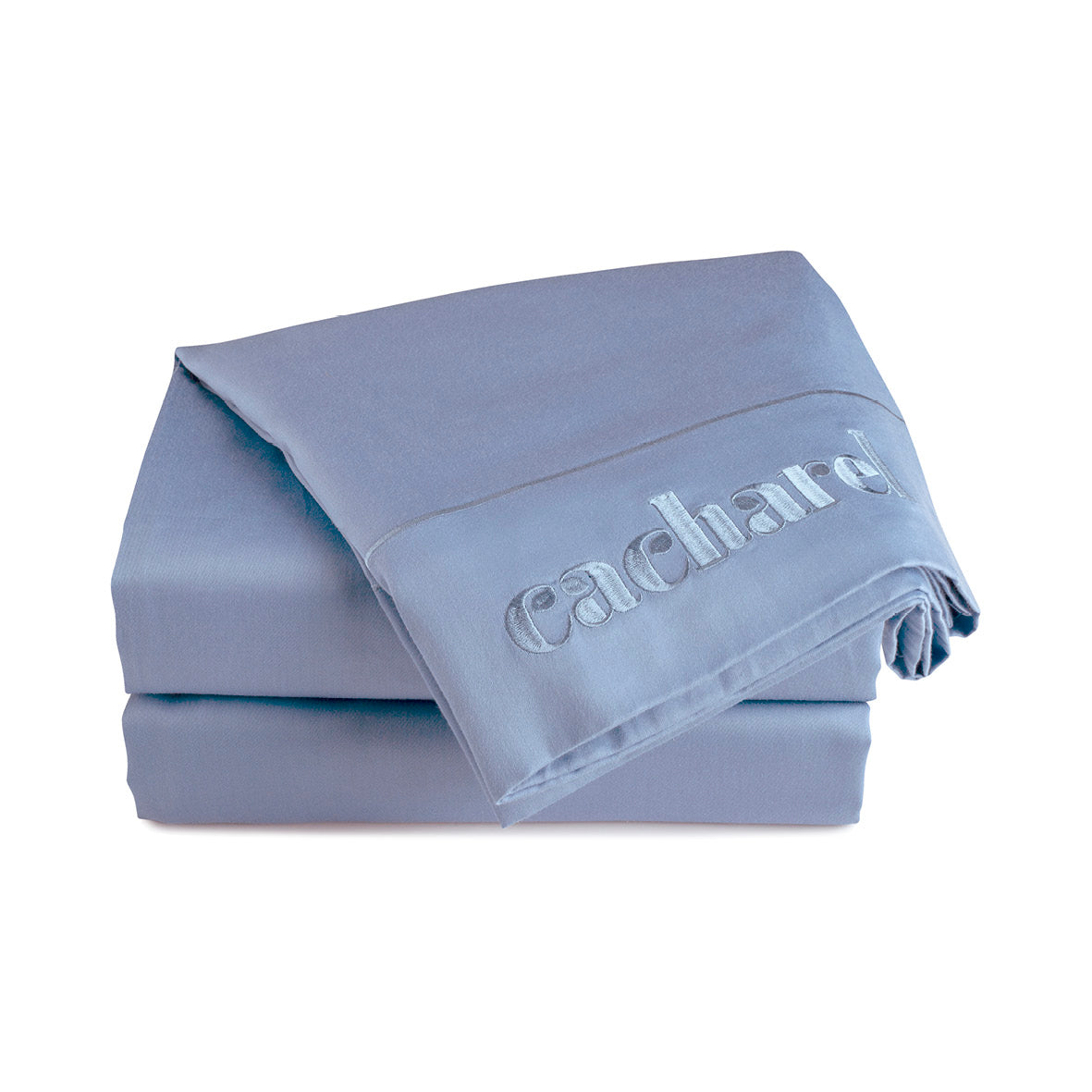 Drap plat satin de coton - Uni 1 baratta Bleu 03