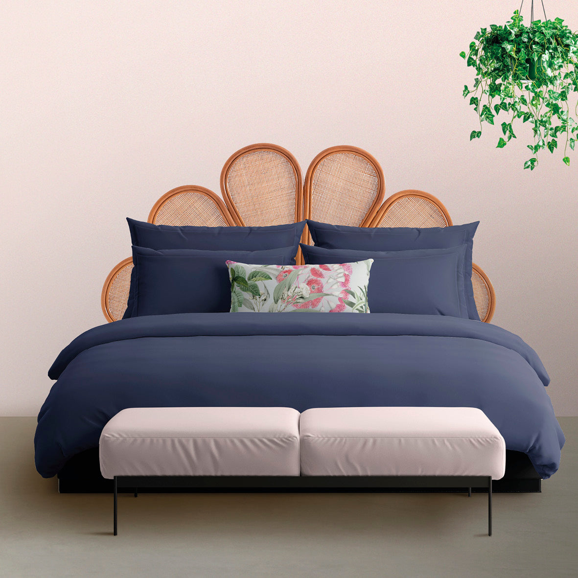 Pillowcase(s) cotton satin - Uni 1 baratta Blue 04