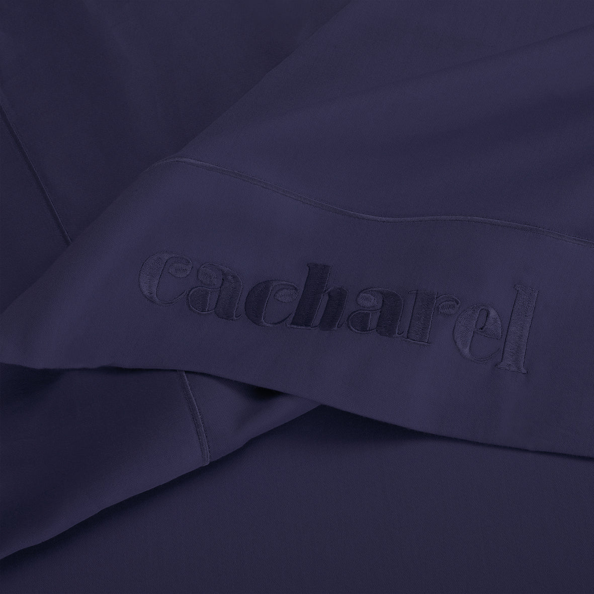 Drap plat satin de coton - Uni 1 baratta Bleu 04