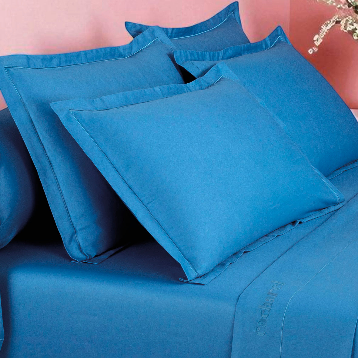 Pillowcase(s) cotton satin - Uni 1 baratta Blue 05