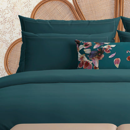 Taie(s) d'oreiller satin de coton - Uni 1 baratta Bleu 08