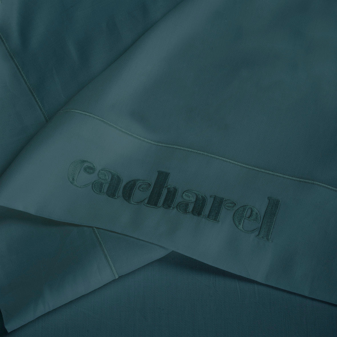 Drap plat satin de coton - Uni 1 baratta Bleu 08